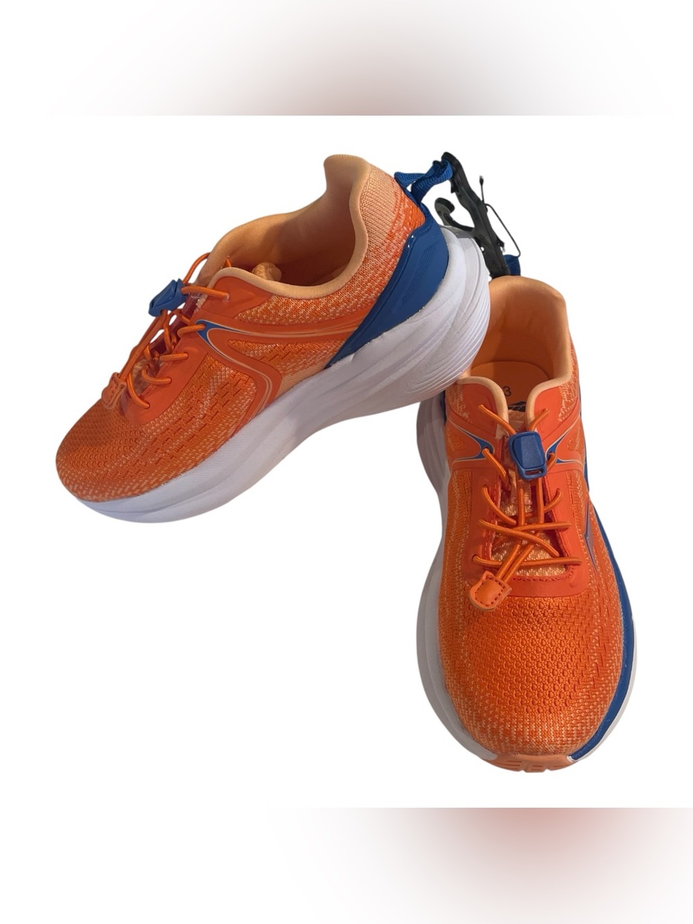 AVIA BYB Max Runner Athletic Sneakers Shoes Size 3 Unisex Orange Bungee Lace